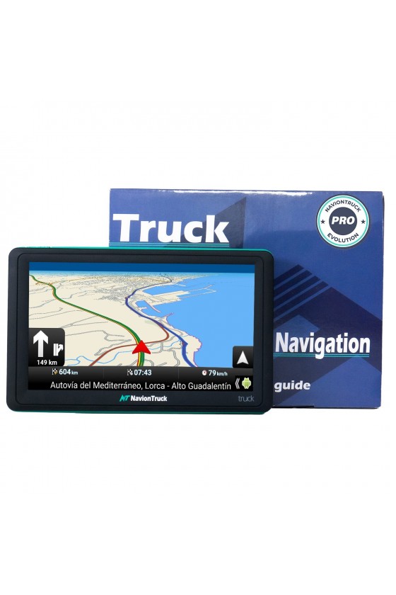 GPS für LKW Pack Navion X7 Truck PRO Evolution + Visier + Abdeckung + Gehärtetes Glas
